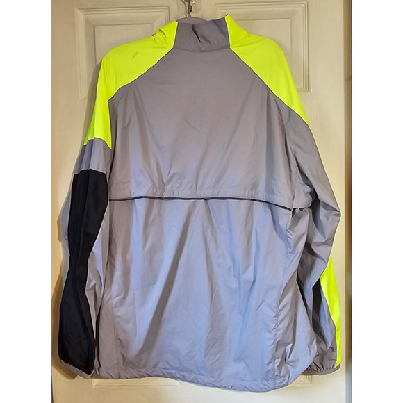 Nike Full Zip Running Windbreaker Jacket Colorblock Reflective Lightweight XL - Picture 2 of 13